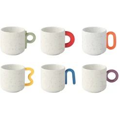 Easy Life Ensemble de 6 tasses à café CREATIVE> Quotidienne|Petit Dejeuner