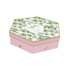 Easy Life Ensemble de 6 tasses à espresso de 110 ml avec soucoupes en bambou Wild TROPICAL> Coffret Cadeau|Petit Dejeuner