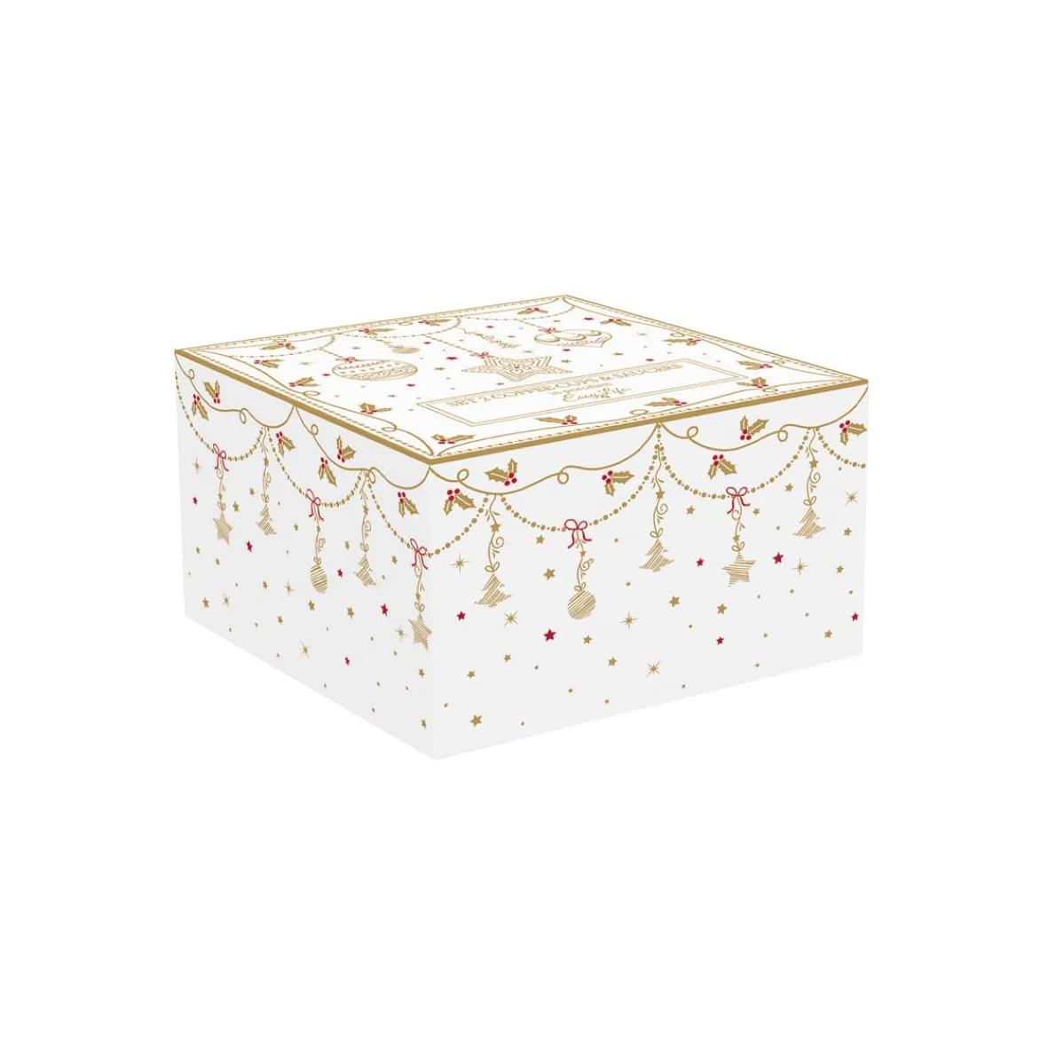 Easy Life Ensemble de 2 tasses à espresso avec soucoupes CHRISTMAS LIGHTs> Noël|Petit Dejeuner