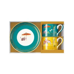 Easy Life Ensemble de 2 tasses avec soucoupes MARAJAH> Ethnique|Petit Dejeuner