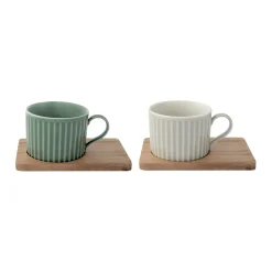 Easy Life Ensemble de 2 tasses en porcellaine TAKE A BREAK ASS4> Quotidienne|Petit Dejeuner