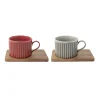 Easy Life Ensemble de 2 tasses en porcellaine TAKE A BREAK ASS1> Quotidienne|Petit Dejeuner