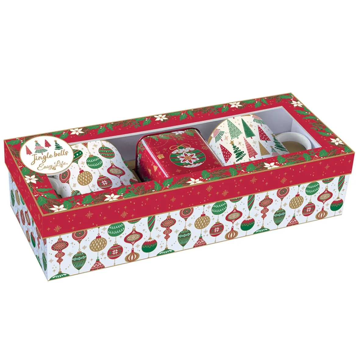 Easy Life Ensemble de 2 tasses JINGLE BELLS> Petit Dejeuner|Jingle Bells