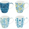 Easy Life Ensemble de 4 tasses mugs SHIBORI> Petit Dejeuner