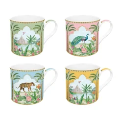 Easy Life Ensemble de 4 tasses PARADIS SAUVAGE> Ethnique|Petit Dejeuner