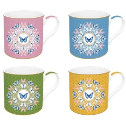 Easy Life Ensemble de 4 tasses SPRING PARADE> Romantique|Petit Dejeuner