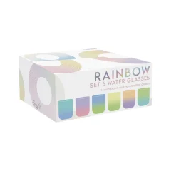 Easy Life Ensemble de 6 verres RAINBOW> Services De Table En Porcelaine​|Rainbow