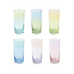 Easy Life Ensemble de 6 verres RAINBOW> Services De Table En Porcelaine​|Rainbow