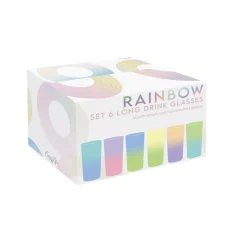 Easy Life Ensemble de 6 verres RAINBOW> Services De Table En Porcelaine​|Rainbow