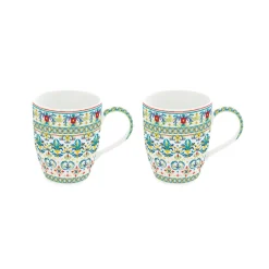 Easy Life Ensemble de deux tasses MEDITERRANEO BLUE> Petit Dejeuner