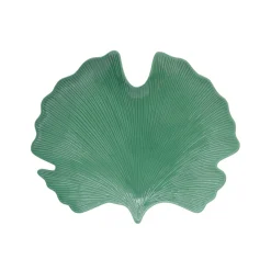 Easy Life Feuille en porcelaine en forme de ginko, 35×29 cm LEAVES LIGHT GREEN> Moderne|Services De Table En Porcelaine​