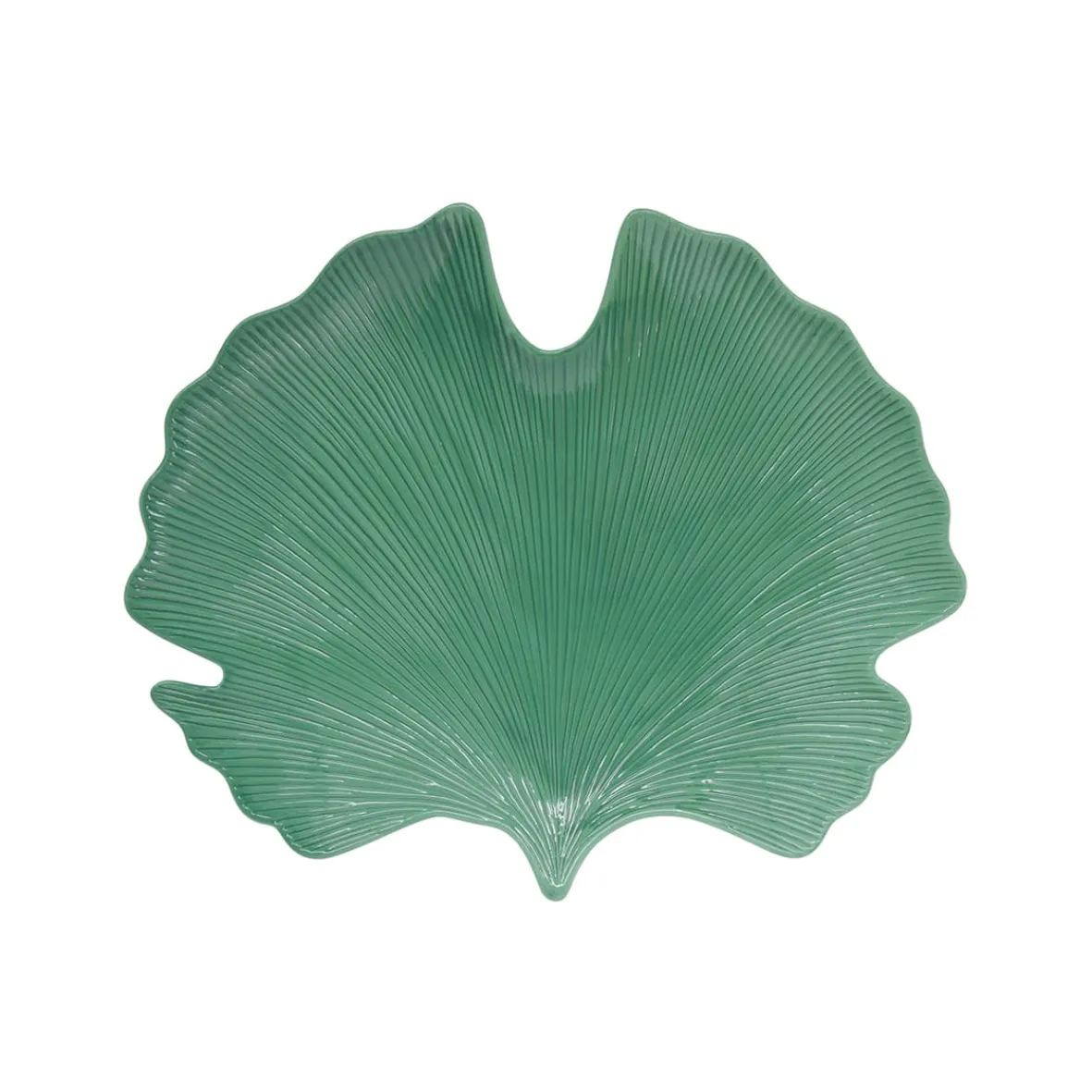 Easy Life Feuille en porcelaine en forme de ginko, 35×29 cm LEAVES LIGHT GREEN> Moderne|Services De Table En Porcelaine