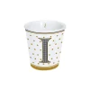 Easy Life Gobelet à café en porcelaine 100 ml dans une boîte A LETTER FOR YOU «I»> Tasse En Cadeau|Petit Dejeuner