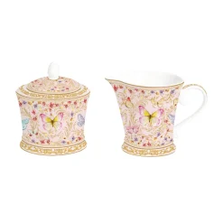 Easy Life Laitière et sucrier en Bone China MAJECTIC BUTTERFLIES> Petit Dejeuner