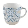 Easy Life Mug en porcelaine de 350 ml Casa Decor BLUE> Petit Dejeuner