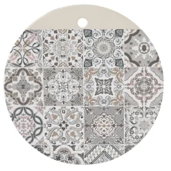 Easy Life Planche à découper en porcelaine Ø26 cmCasa Decor GREY> Cuisine