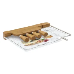 Easy Life Planche à fromage avec fil et 4 couteaux à fromage LES FROMAGES><noscript><img width=