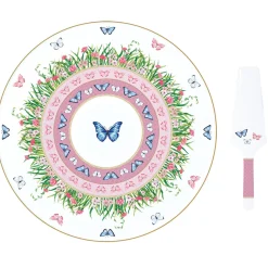 Easy Life Plat à gâteau avec pelle SPRING PARADE> Romantique|Services De Table En Porcelaine
