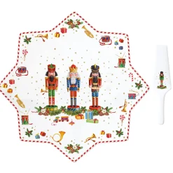 Easy Life Plat à gâteau avec spatule Vintage NUTCRACKER> Noël|Services De Table En Porcelaine