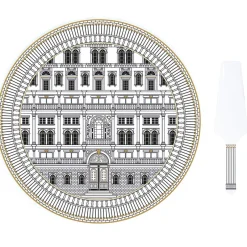 Easy Life Plat à gâteau avec une pelle PALAZZO> Ethnique|Services De Table En Porcelaine​