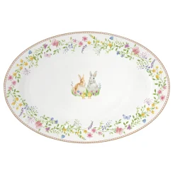 Easy Life Plat de service 35 x 23,5 cm HAPPY EASTER> Services De Table En Porcelaine|Happy Easter