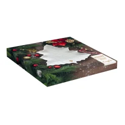 Easy Life Plat de service de 30×30 cm HOLLY & BERRIES WHITE> Noël|Services De Table En Porcelaine​