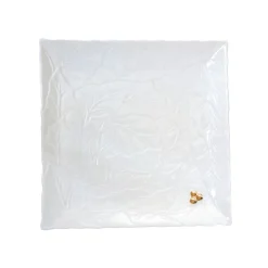 Easy Life Plateau de service carré HOLLY & BERRIES WHITE> Noël|Services De Table En Porcelaine