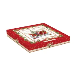 Easy Life Plateau de service en porcelaine de 30×30 cm CHRISTMAS MEMORIES> Noël|Services De Table En Porcelaine​