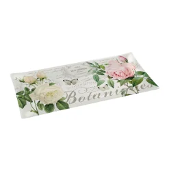 Easy Life Plateau En Verre JARDIN BOTANIQUE> Romantique|Services De Table En Porcelaine​