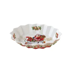Easy Life Plateau ovale en porcelaine de 25×17 cm CHRISTMAS MEMORIES> Noël|Services De Table En Porcelaine