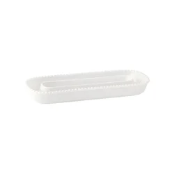Easy Life Porte-oLIVEs apéritif 30,5×12 cm Tiffany WHITE> Moderne|Services De Table En Porcelaine​