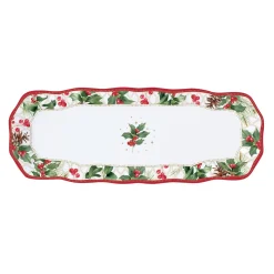Easy Life Service de plateau rectangulaire CHRISTMAS BERRIES> Noël|Services De Table En Porcelaine​