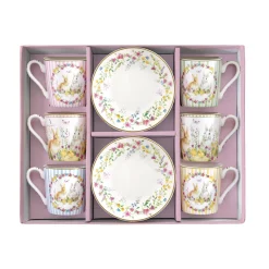 Easy Life Set 6 tasses à café avec soucoupe HAPPY EASTER><noscript><img width=