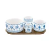 Easy Life Set apéritif 4 bols bleus EXOTIC VIBES> Ethnique|Services De Table En Porcelaine​