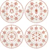 Easy Life Set de 4 assiettes à dessert EXOTIC VIBES> Services De Table En Porcelaine​|Exotic Vibes