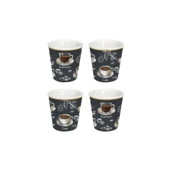 Easy Life Set de 4 petits verres à café BARISTA> Petit Dejeuner