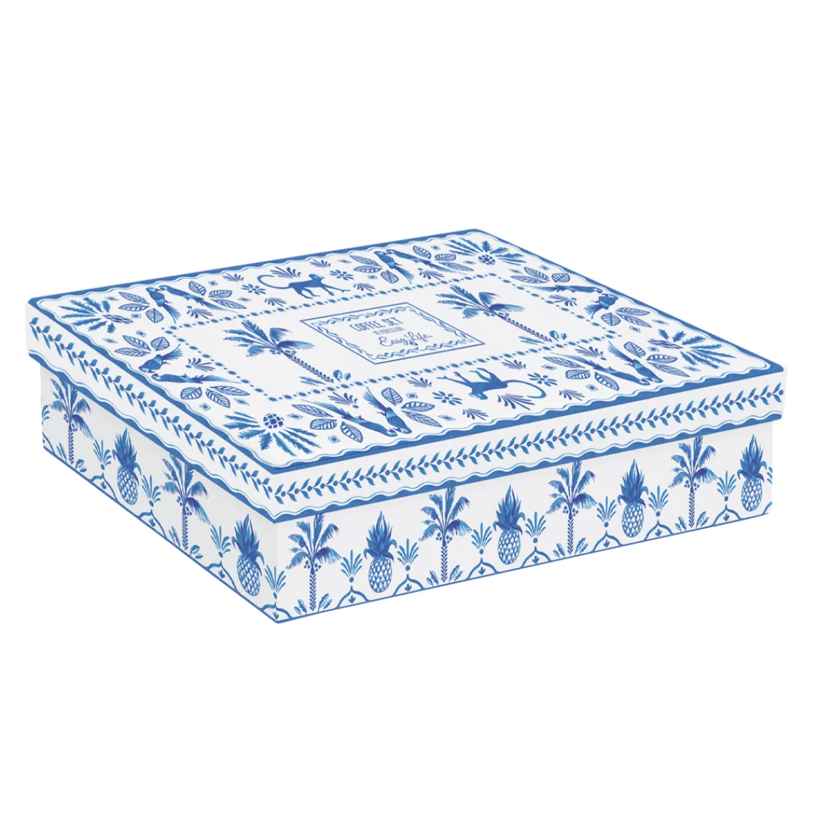 Easy Life Set de 4 tasses à café avec soucoupes bleues EXOTIC VIBES> Ethnique|Petit Dejeuner