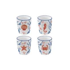 Easy Life Set de 4 tasses à café CÔTE DE MER> Petit Dejeuner|Côte De Mer