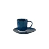 Easy Life Set de 6 tasses à café de 120 ml avec soucoupes en porcelaine INTERIORS BLUE> Moderne|Petit Dejeuner
