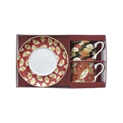 Easy Life Set de 2 tasses avec soucoupes KIMONO> Coffret Cadeau|Petit Dejeuner