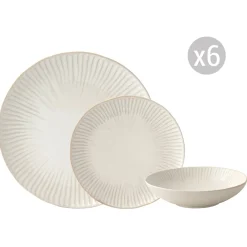 Easy Life Set de vaisselle 18 pcs GALLERY WHITE> Moderne|Services De Table En Porcelaine​