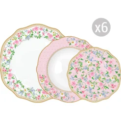 Easy Life Set de vaisselle 18 pcs GARDEN JOY -Vers. B> Romantique|Services De Table En Porcelaine​