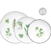 Easy Life Set de vaisselle 18 pcs HERBARIUM> Quotidienne|Services De Table En Porcelaine​