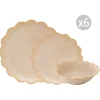 Easy Life Set de vaisselle 18 pièces beige FLEURI> Services De Table En Porcelaine​|Fleuri