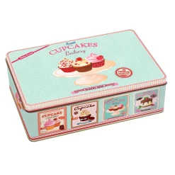 Easy Life Set2tassesdeporcelainedans uneboîte en fer-blanc CUPCAKES PINK><noscript><img width=