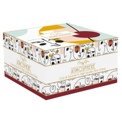 Easy Life Tasse à petit-déjeuner avec soucoupe, 400 ml en porcelaine MODERNISM> Coffret Cadeau|Petit Dejeuner