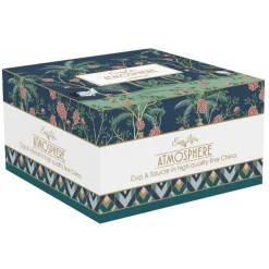 Easy Life Tasse à petit-déjeuner avec assiette de 400 ml en porcelaine, dans une boîte colorée MANDALAY> Coffret Cadeau|Petit Dejeuner