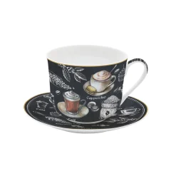 Easy Life Tasse à petit-déjeuner avec soucoupe BARISTA> Petit Dejeuner