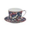 Easy Life Tasse à petit-déjeuner avec soucoupe, 400 ml en porcelaine OKINAWA> Coffret Cadeau|Petit Dejeuner