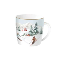 Easy Life Tasse avec boîte en métal CHALET> Noël|Petit Dejeuner